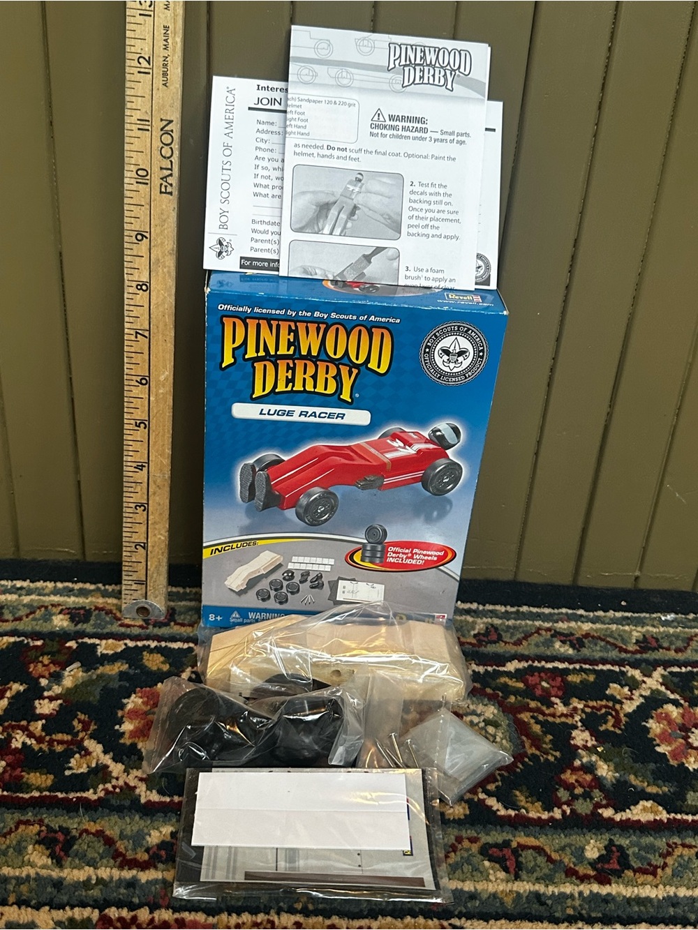 Revell Pinewood Derby Luge Racer Car Kit NEW COMPLETE
